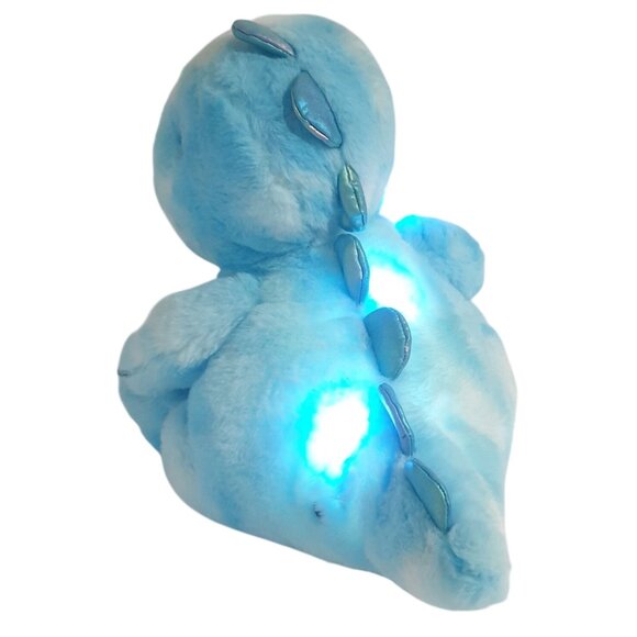 FAO Schwarz Light-Up Dinosaur Roar Sounds Blue Plush 14" Soft Stuffed Animal - Picture 7 of 10